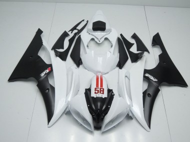 58 Sic Bianco & Nero 2008-2016 Yamaha R6 Carena Moto