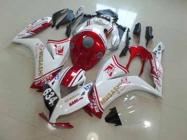 634 Bianco & Rosso 2012-2016 Honda CBR1000RR Carena Moto