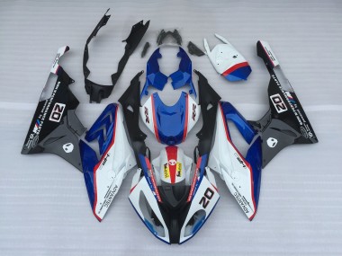 Alien Blu & Bianco 2009-2014 BMW S1000RR Carena Moto