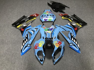 Alieno Blu & Bianco 2009-2014 BMW S1000RR Carena Moto