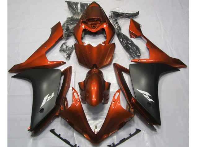 Arancio Lucido & Nero 2007-2008 Yamaha R1 Carena Moto Arancio Lucido & Nero 2007-2008 Yamaha R1 Carena Moto