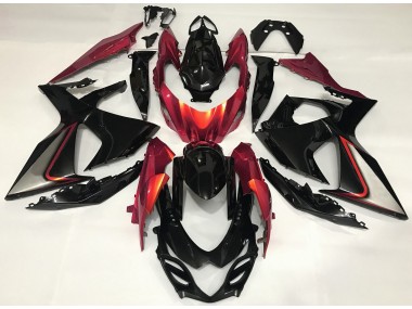 Arancione Bruciato & Nero 2009-2016 Suzuki GSXR 1000 Carena Moto