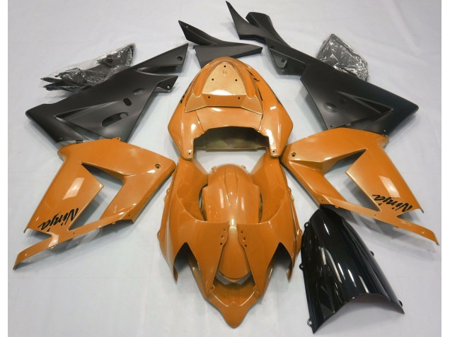 Arancione Perlato & Nero 2004-2005 Kawasaki ZX10R Carena Moto Arancione Perlato & Nero 2004-2005 Kawasaki ZX10R Carena Moto