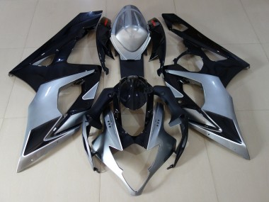 Argento Lucido & Nero 2005-2006 Suzuki GSXR 1000 Carena Moto