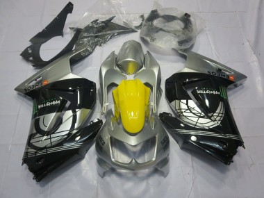 Argento & Nero 2008-2012 Kawasaki Ninja 250 Carena Moto