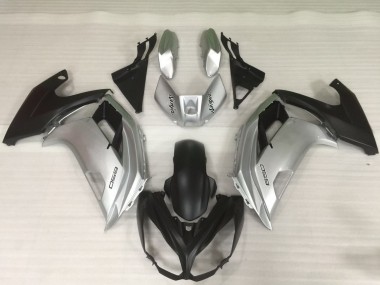 Argento & Nero 2012-2016 Kawasaki Ninja 650R Carena Moto
