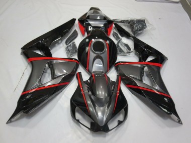 Argento Nero Rosso Pin Stripe 2006-2007 Honda CBR1000RR Carena Moto