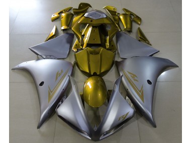 Argento Opaco & Oro 2009-2011 Yamaha R1 Carena Moto