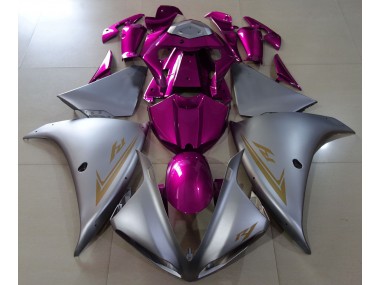 Argento Opaco & Rosa 2009-2011 Yamaha R1 Carena Moto