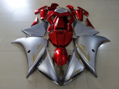 Argento Opaco & Rosso Lucido 2009-2011 Yamaha R1 Carena Moto