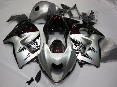 Argento & Rosso Scuro 1997-2007 Suzuki GSXR 1300 Carena Moto