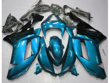 Azzurro Lucido & Nero 2007-2008 Kawasaki ZX6R Carena Moto