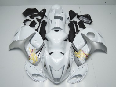 Bianco & Argento 2008-2020 Suzuki GSXR 1300 Carena Moto