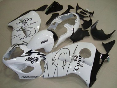 Bianco Con Verde 1997-2007 Suzuki GSXR 1300 Carena Moto