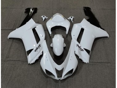 Bianco Liscio Lucido 2007-2008 Kawasaki ZX6R Carena Moto