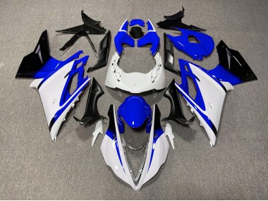 Bianco Lucido & Blu 2013-2016 Triumph Daytona 675 Carena Moto