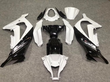 Bianco Lucido/Nero 2011-2015 Kawasaki ZX10R Carena Moto