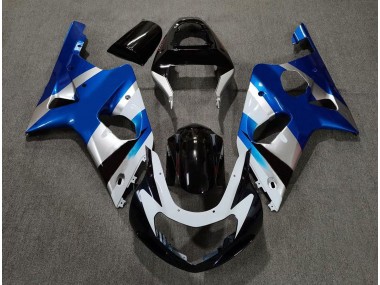 Blu Lucido & Argento OEM 2000-2002 Suzuki GSXR 1000 Carena Moto