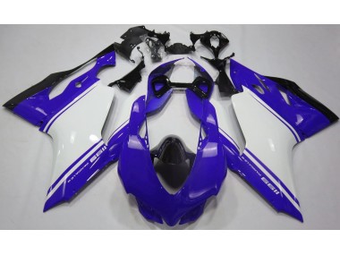 Blu Lucido Bianco & Nero 2011-2014 Ducati 1199 Carena Moto