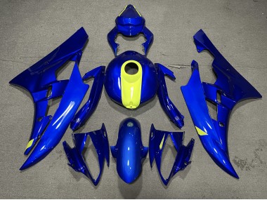 Blu Lucido & Giallo Ad Alta Visibilità 2006-2007 Yamaha R6 Carena Moto