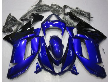 Blu Lucido & Nero 2007-2008 Kawasaki ZX6R Carena Moto
