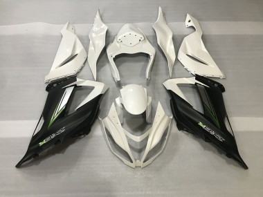 Cristallo Bianco & Nero Satinato 2013-2018 Kawasaki ZX6R Carena Moto
