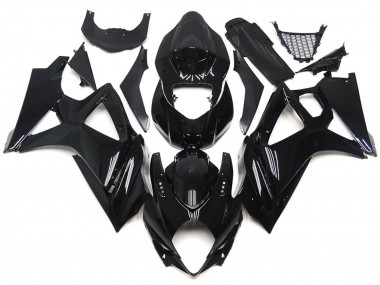 Elegante Stile Nero Lucido 2007-2008 Suzuki GSXR 1000 Carena Moto