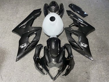 Fibra Di Carbonio Stile & Bianco Lucido 2005-2006 Suzuki GSXR 1000 Carena Moto