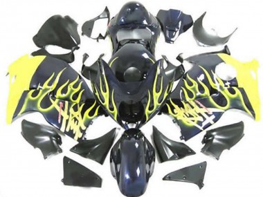 Jaune Flamme 1997-2007 Suzuki GSXR 1300 Carena Moto