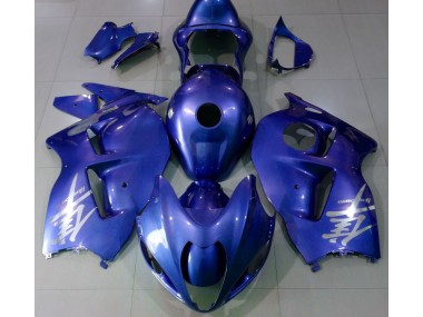 Logo Blu Lucido & Argento 1997-2007 Suzuki GSXR 1300 Carena Moto