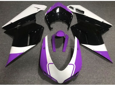 Lucido Viola Bianco & Nero 2007-2014 Ducati 848 1098 1198 Carena Moto