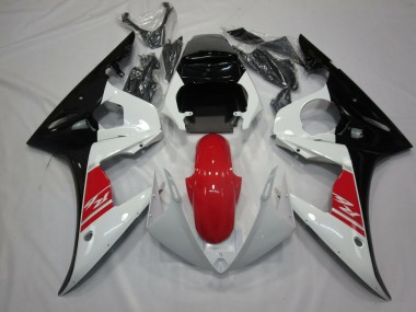 Nero Bianco & Rosso 2005 Yamaha R6 Carena Moto