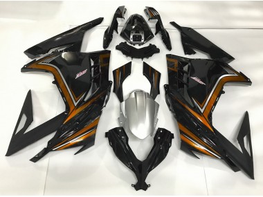 Nero Lucido & Arancione 2013-2018 Kawasaki Ninja 300 Carena Moto