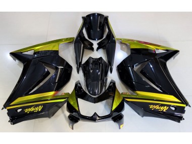 Nero Lucido & Giallo 2008-2012 Kawasaki Ninja 250 Carena Moto