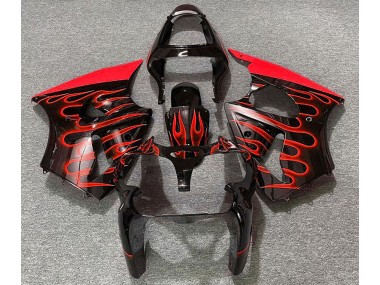 Nero Lucido & Rosso Fiamma 2000-2002 Kawasaki ZX6R Carena Moto