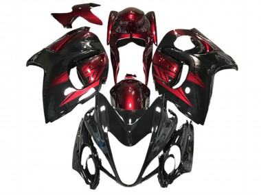 Nero Lucido & Rosso Intenso 2008-2020 Suzuki GSXR 1300 Carena Moto