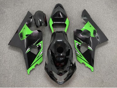 Nero Lucido & Verde 2004-2005 Suzuki GSXR 600-750 Carena Moto