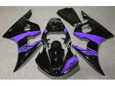 Nero Lucido & Viola 2003-2004 Yamaha R6 Carena Moto