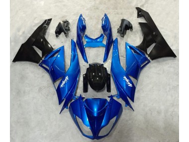 Ninja Blu & Nero 2009-2012 Kawasaki ZX6R Carena Moto