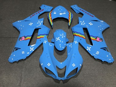 Personalizzato Azzurro 2007-2008 Kawasaki ZX6R Carena Moto