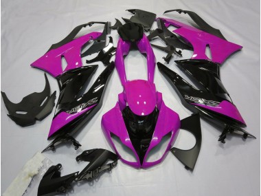 Rosa Lucido & Nero 2009-2012 Kawasaki ZX6R Carena Moto