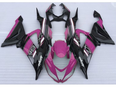 Rosa Lucido & Nero 2013-2018 Kawasaki ZX6R Carena Moto
