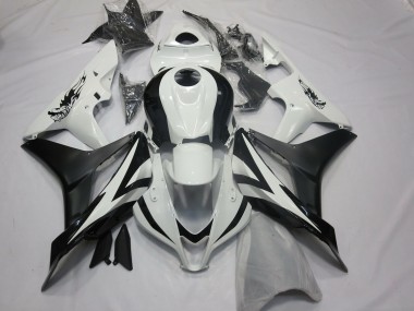 Stile Personalizzato OEM Bianco & Nero 2007-2008 Honda CBR600RR Carena Moto