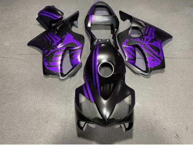 Teschio Nero Opaco & Viola 2001-2003 Honda CBR600 F4i Carena Moto