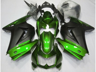 Verde & Nero Opaco 2008-2012 Kawasaki Ninja 250 Carena Moto